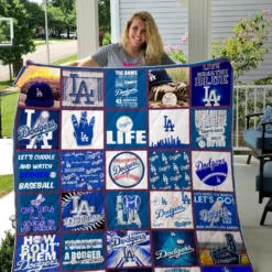 Los Angeles Dodgers Blanket Quilt 1 VH22