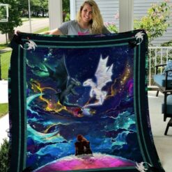 Train Dragon Fury Blanket Quilt H23