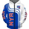 New York Rangers Zip Hoodie 3d A D22