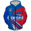 New York Rangers Zip Hoodie 3d D22