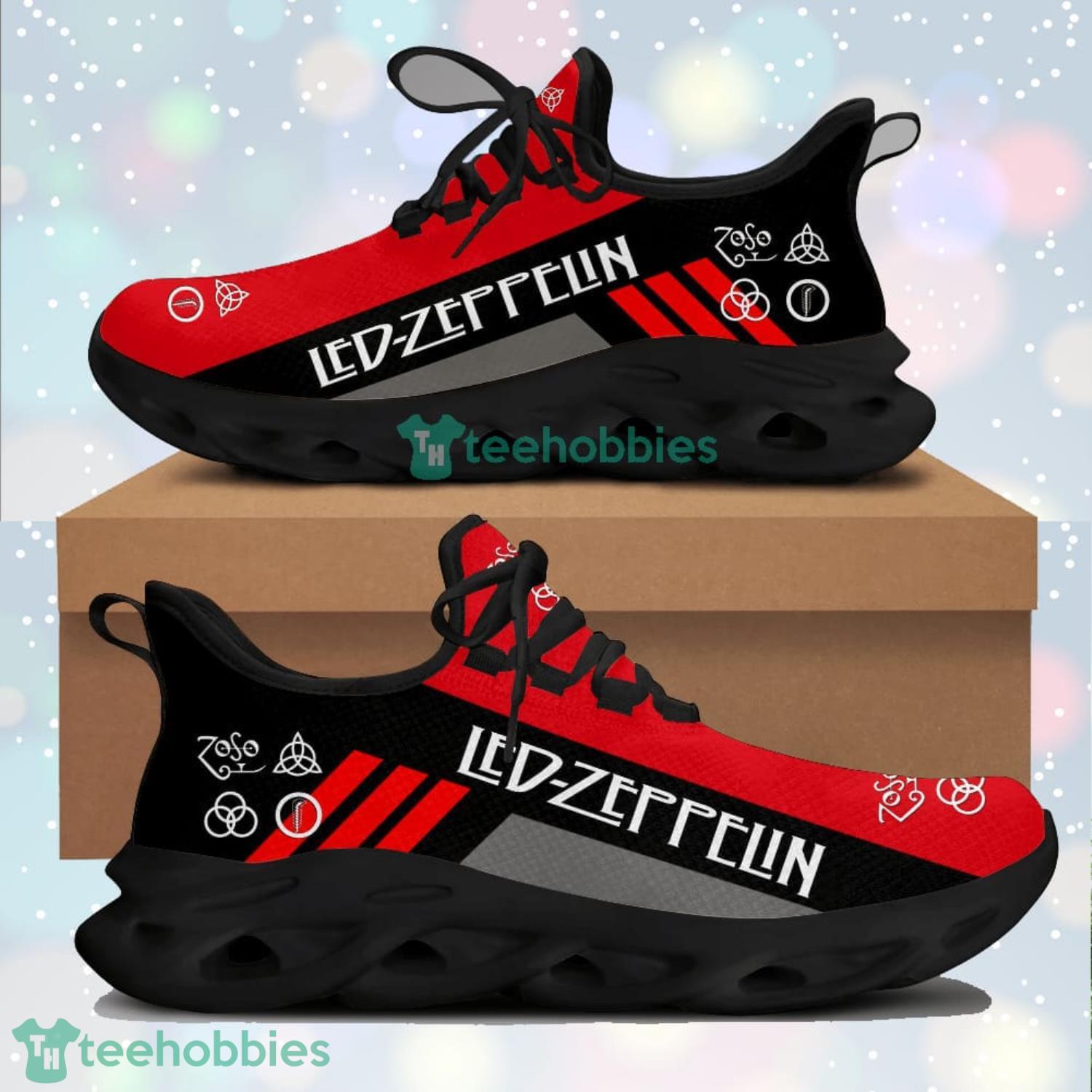 Led Zeppelin Red Striped Max Soul Shoes Running Sneaker For Men And Women zed1
