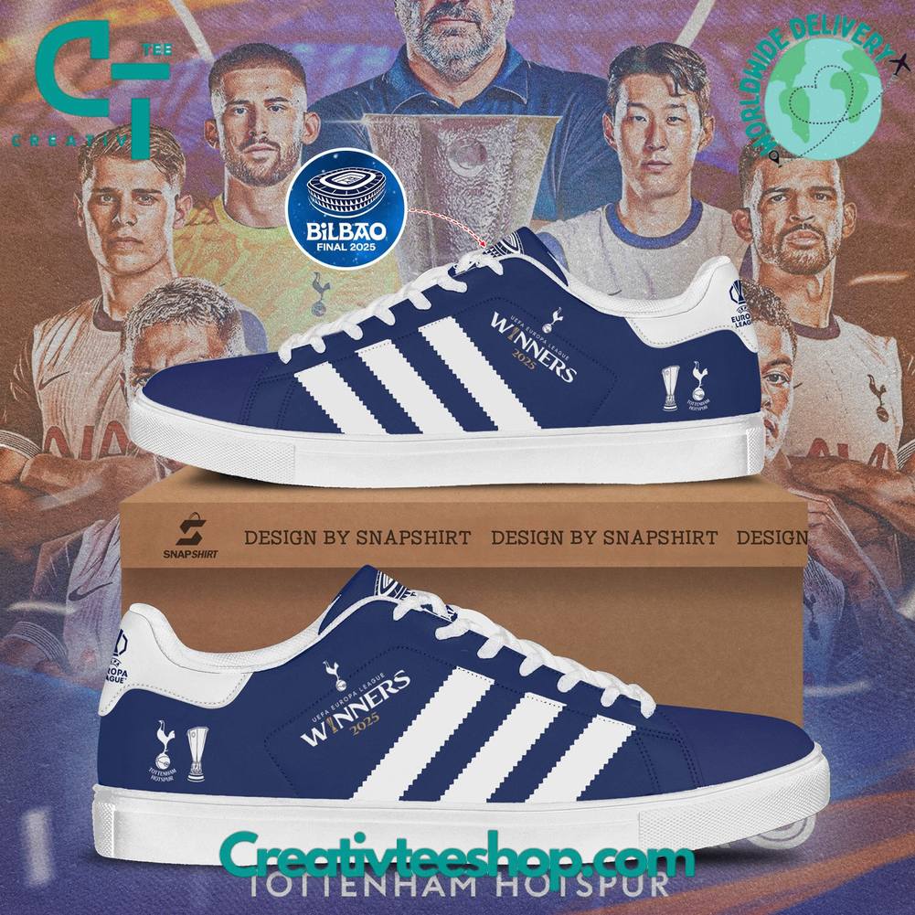 Tottenham Hotspur Europa League Champions 2025 Special Stan Smith Shoes spu2