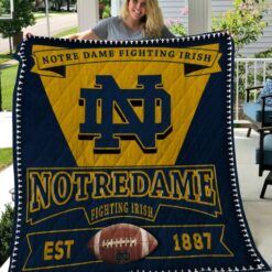 Notre Dame Fighting Irish 2 Blanket Quilt D22