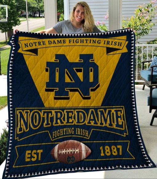 Unicode ncaa notre dame fighting irish 3d customized personalized 3d customized quilt blanket 1639219503303