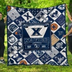 Xavier University 2 Blanket Quilt D22