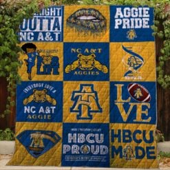 North Carolina A&T Aggie 1 Blanket Quilt D22