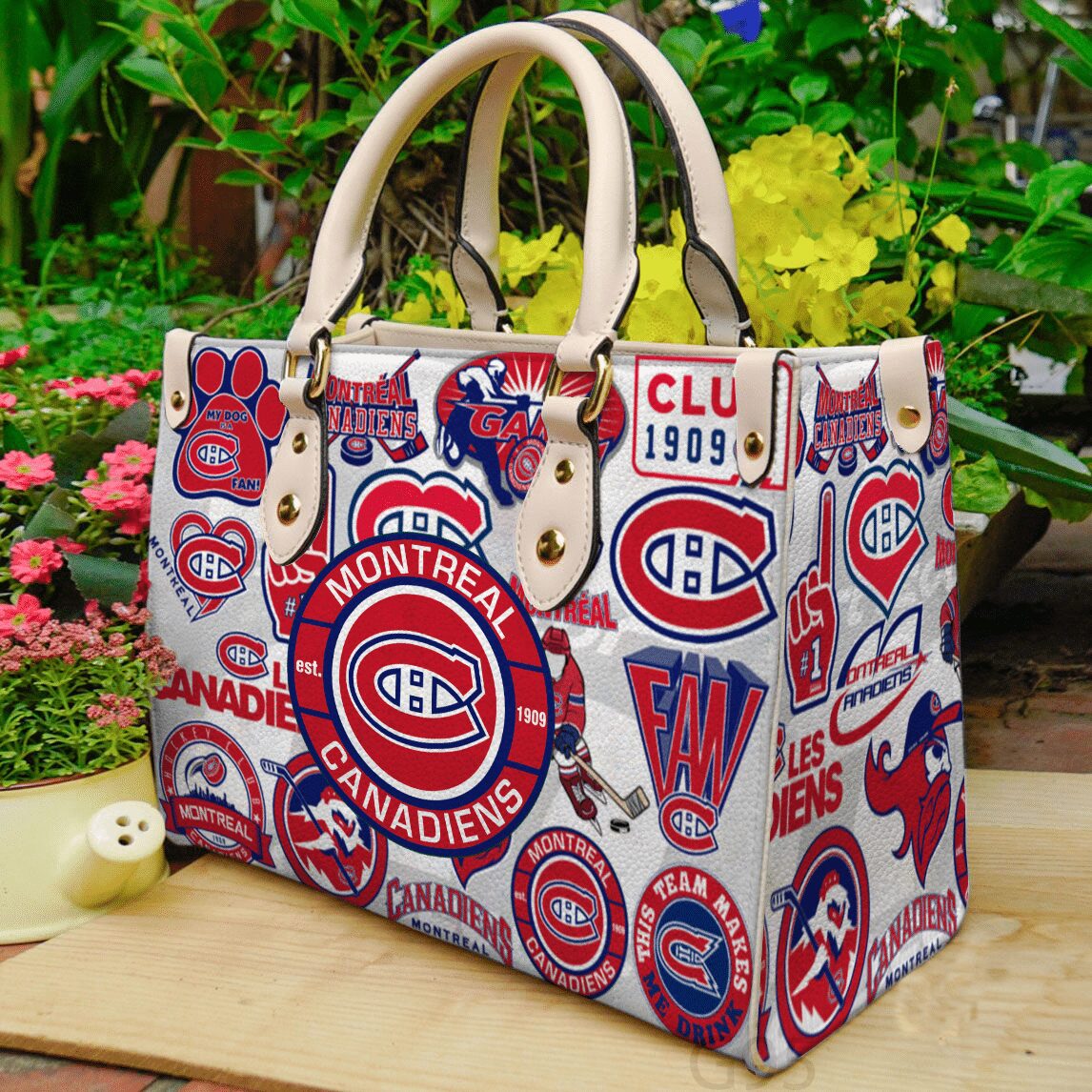 Montreal Canadiens Hand Leather Handbag 1 Montreal Canadiens Hand Leather Handbag