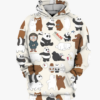 We Bare Bears Hoodie Zip Hoodie 3D