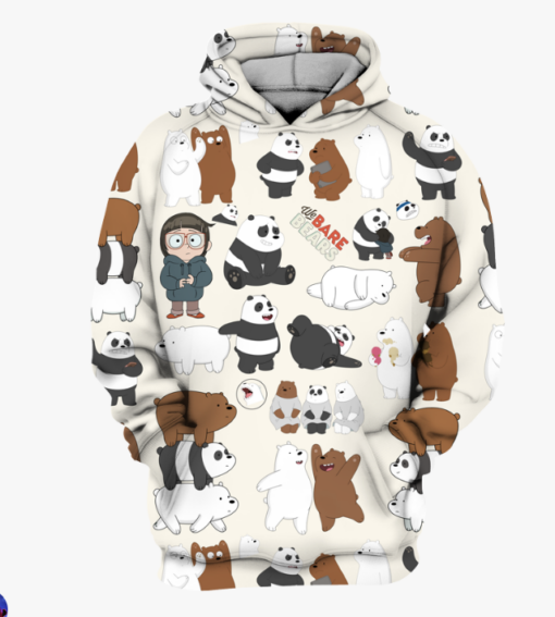 We Bare Bears Hoodie Zip Hoodie 3D 1 We Bare Bears Hoodie Zip Hoodie 3D