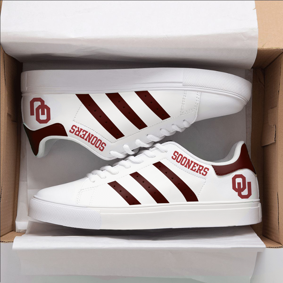 Oklahoma Sooners Stan Smith Shoes 1 Oklahoma Sooners Stan Smith Shoes