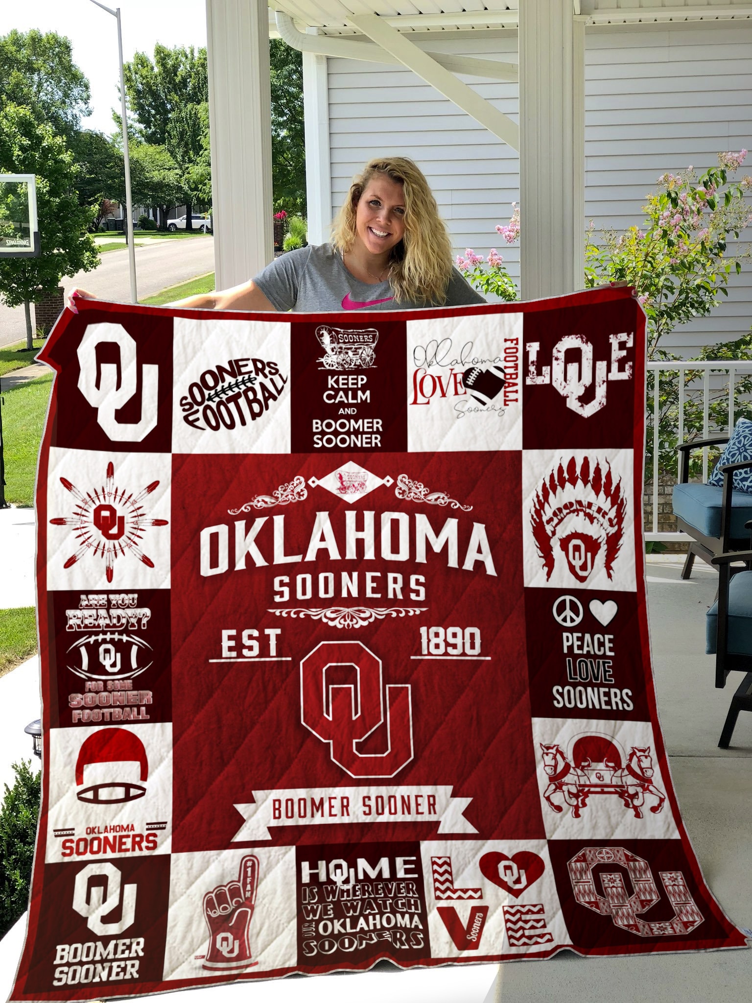 Oklahoma Sooners 1 Lover Blanket 1 Oklahoma Sooners 1 Lover Blanket