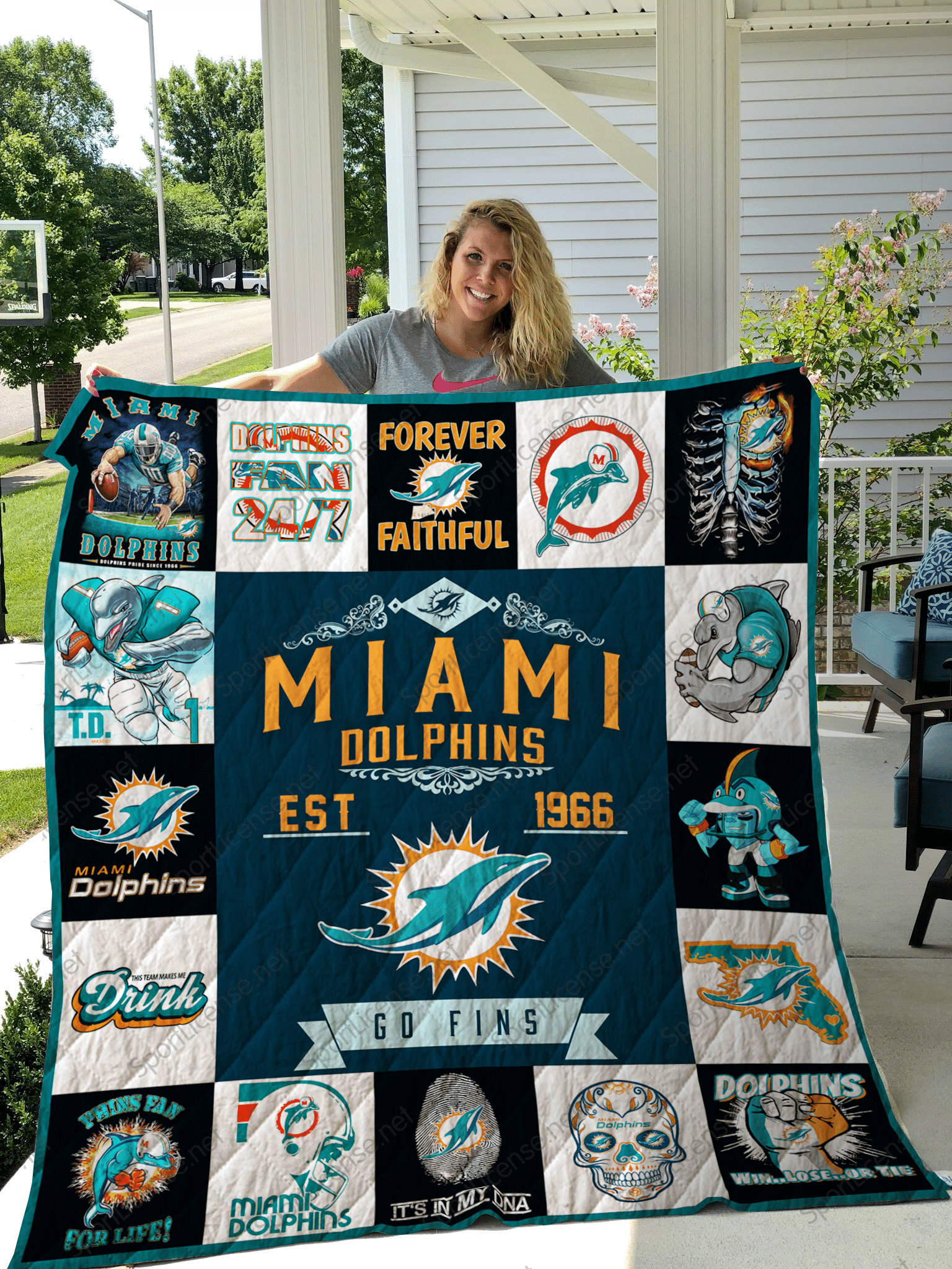 Miami Dolphins 1 Blanket 1 Miami Dolphins 1 Blanket