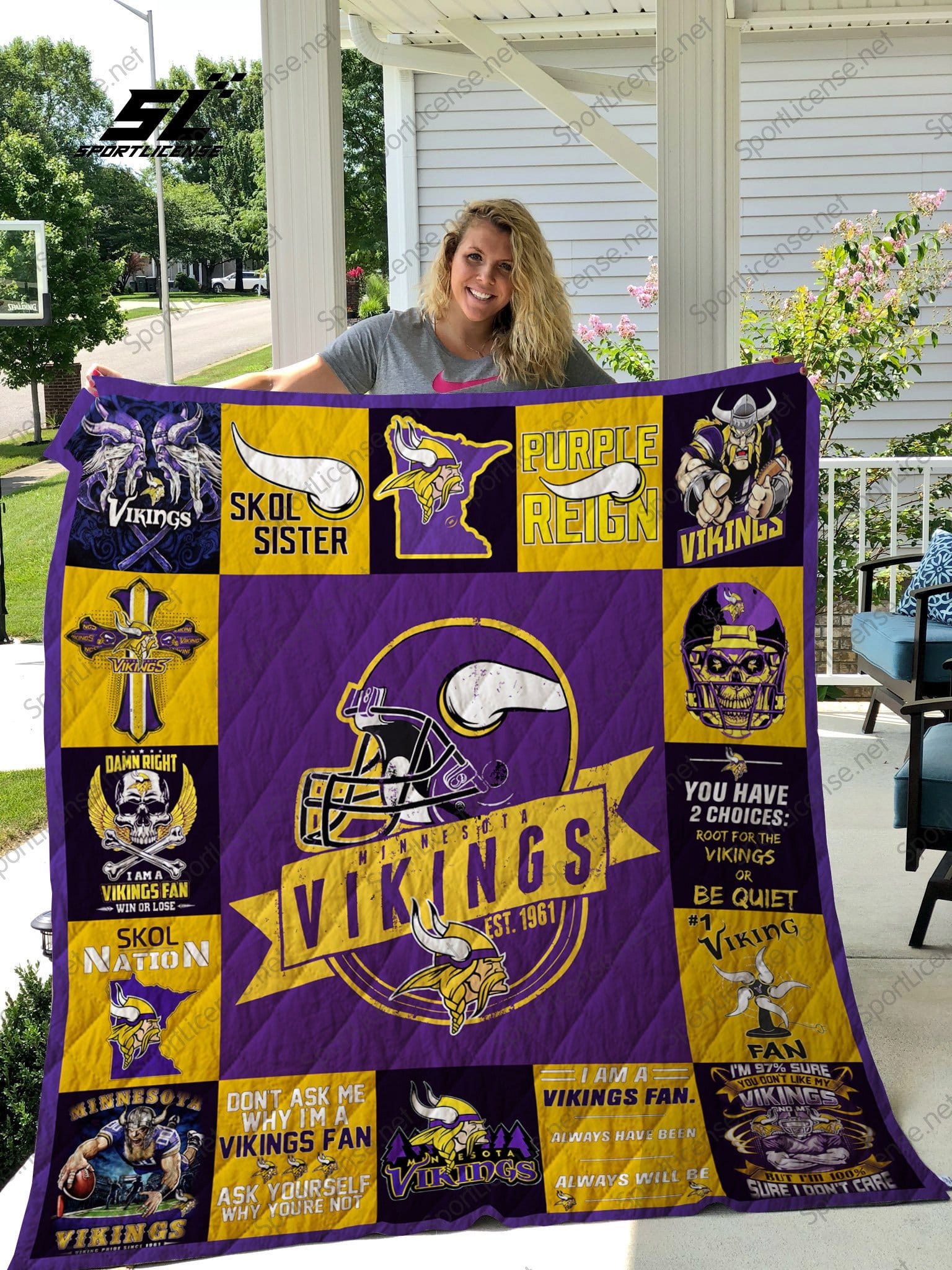 Minnesota Vikings 2 Blanket 1 Minnesota Vikings 2 Blanket