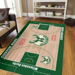 Milwaukee Bucks Living Room And Bed Room Area Rug