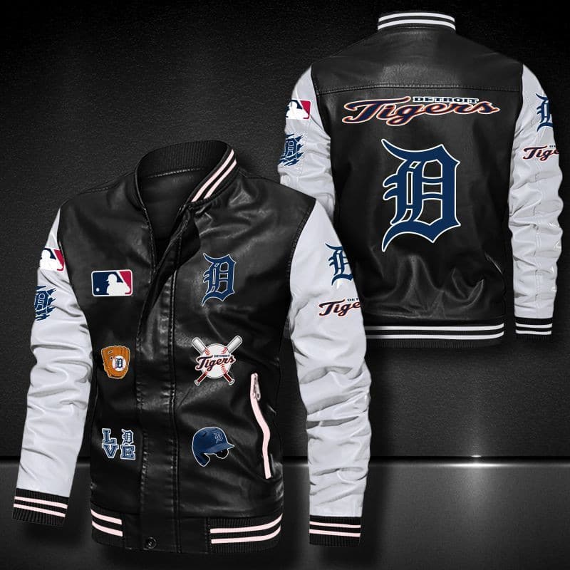 Detroit Tigers Leather Baseball Jacket 1 Detroit Tigers Leather Baseball Jacket