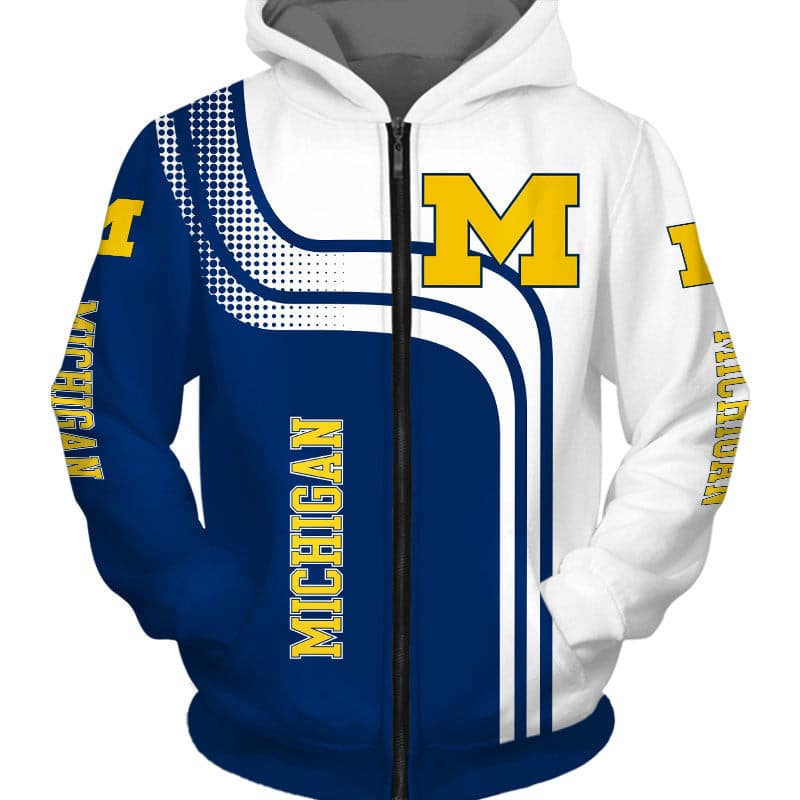 Michigan Wolverines Hoodie Zip Hoodie 3D 1 Michigan Wolverines Hoodie Zip Hoodie 3D