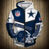 Dallas Cowboys 2 Hoodie Zip Hoodie 3D