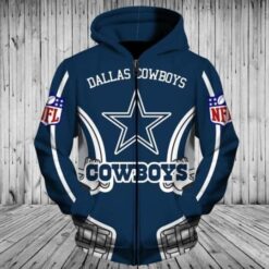 Dallas Cowboys 3 Hoodie Zip Hoodie 3D