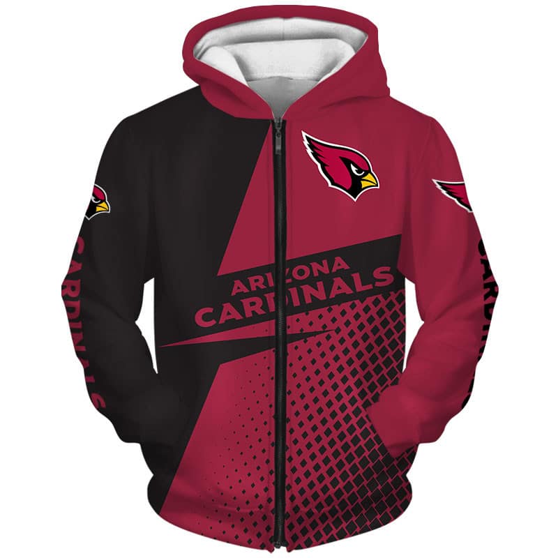 Arizona Cardinals 1 Hoodie Zip Hoodie 3D 1 Arizona Cardinals 1 Hoodie Zip Hoodie 3D