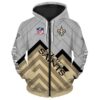 New Orleans Saints 2 Hoodie Zip Hoodie 3D