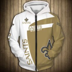 New Orleans Saints 4 Hoodie Zip Hoodie 3D
