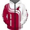 Miami Heat Hoodie Zip Hoodie 3D