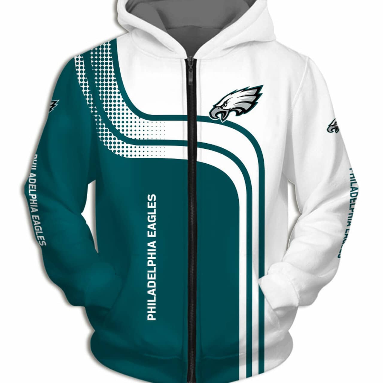Philadelphia Eagles Hoodie Zip Hoodie 3D 1 Philadelphia Eagles Hoodie Zip Hoodie 3D