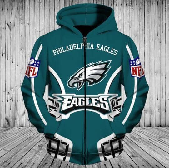 Philadelphia Eagles 2 Hoodie Zip Hoodie 3D 1 Philadelphia Eagles 2 Hoodie Zip Hoodie 3D