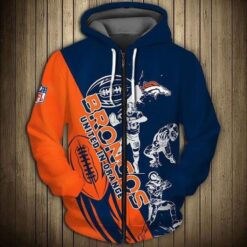 Denver Broncos 1 Hoodie Zip Hoodie 3D