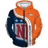 Denver Broncos 2 Hoodie Zip Hoodie 3D