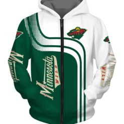 Minnesota Wild Hoodie Zip Hoodie 3D