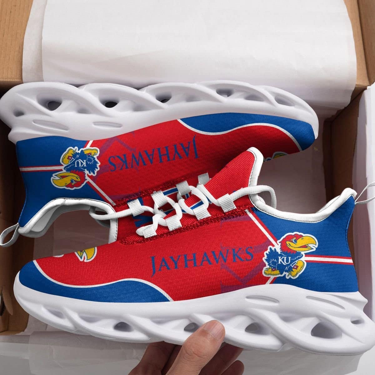 Kansas Jayhawks Max Soul Shoes 1 Kansas Jayhawks Max Soul Shoes