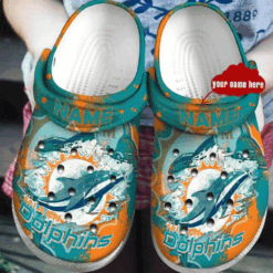 Miami Dolphins Soft Clogs