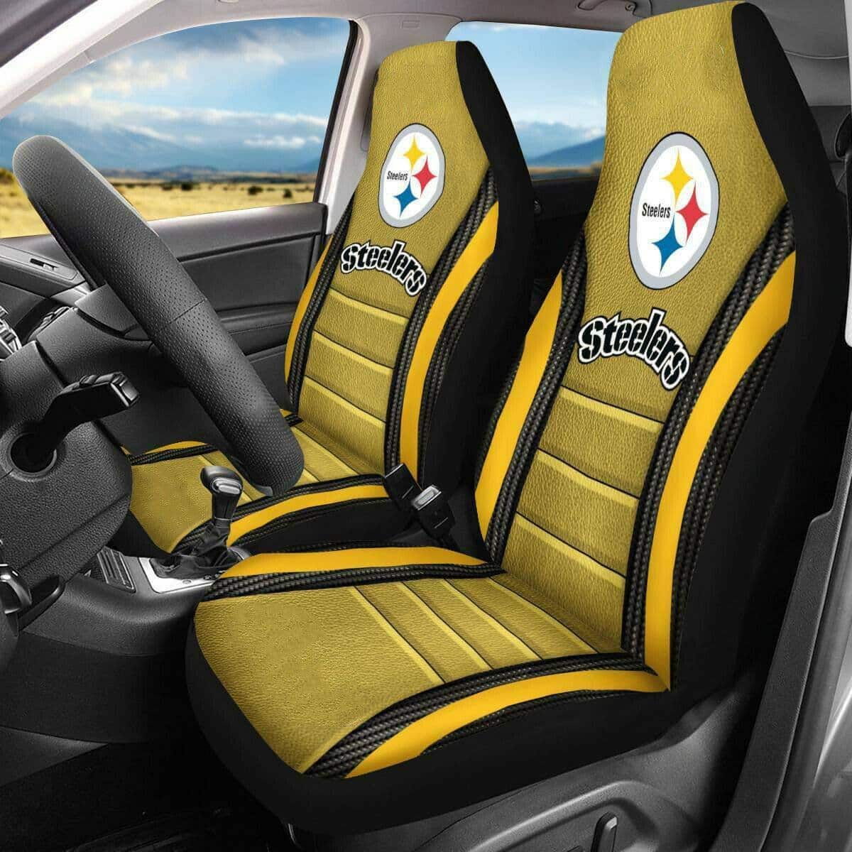 Pittsburgh Steelers Yellow Seat Covers 1 Pittsburgh Steelers Yellow Seat Covers