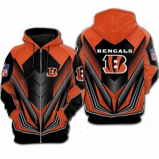 Cincinnati Bengals 4 Hoodie Zip Hoodie 3D 1 Cincinnati Bengals 4 Hoodie Zip Hoodie 3D