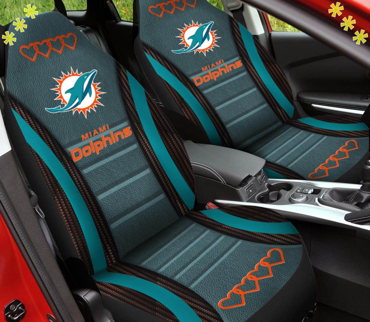 Miami Dolphins 06 Seat Covers 1 Miami Dolphins 06 Seat Covers