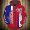 Montreal Canadiens 3 Hoodie Zip Hoodie 3D