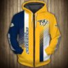 Nashville Predators Hoodie Zip Hoodie 3D