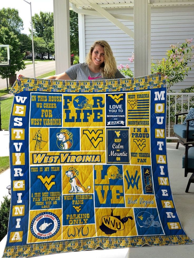West Virginia Mountaineers 2 Blanket 1 West Virginia Mountaineers 2 Blanket