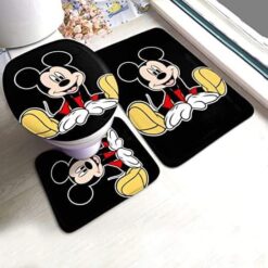 Mickey Mouse , Bath Mat Set Bathroom Shower Curtain