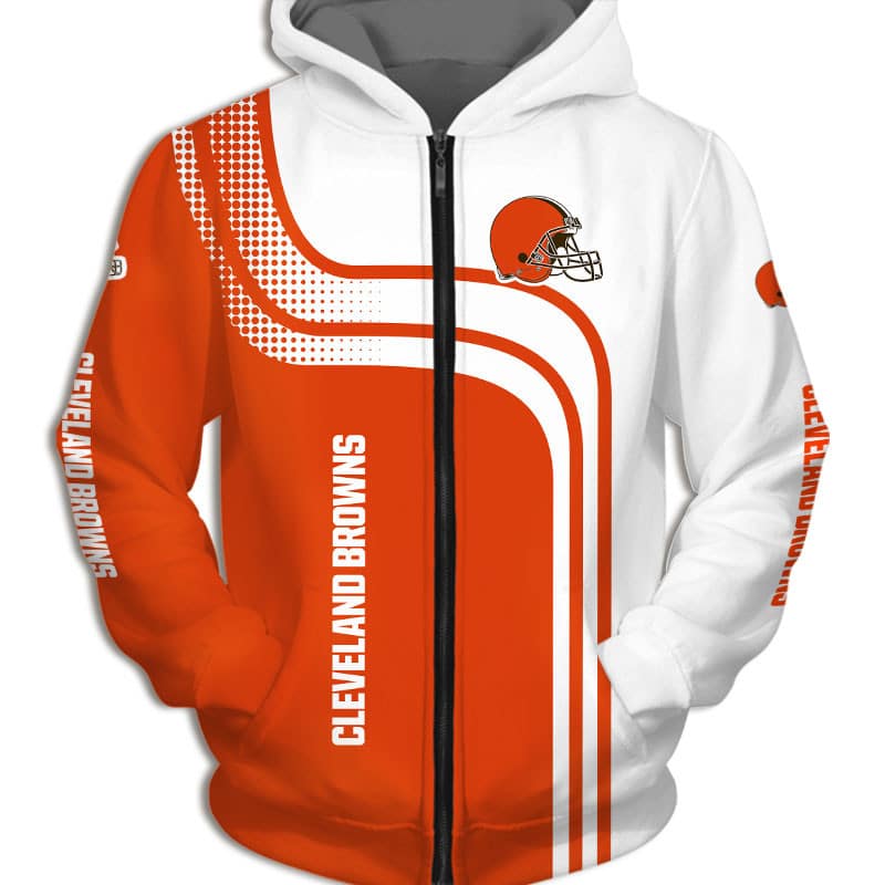 Cleveland Browns 2 Hoodie Zip Hoodie 3D 1 Cleveland Browns 2 Hoodie Zip Hoodie 3D