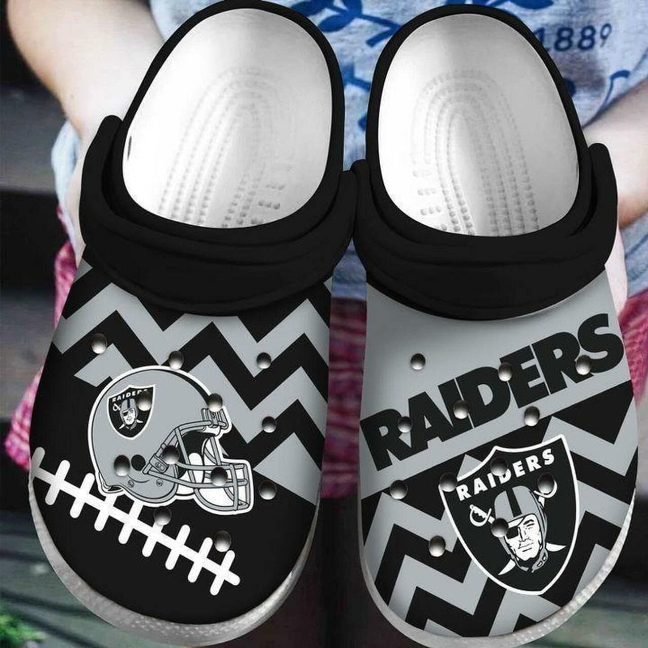 Las Vegas Raiders Lover Soft Clogs 1 Las Vegas Raiders Lover Soft Clogs