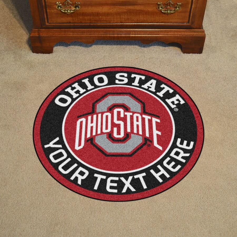 Ohio State Buckeyes Round Area Rug 1 Ohio State Buckeyes Round Area Rug