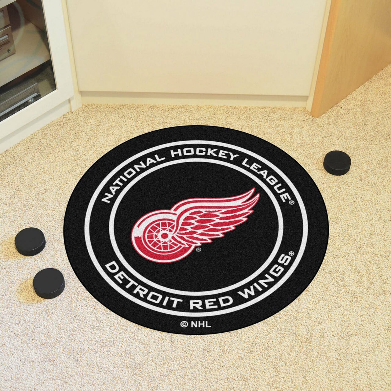 Detroit Red Wings Round Area Rug 1 Detroit Red Wings Round Area Rug