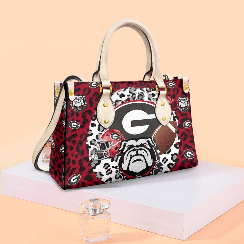 Georgia Bulldog Leather Handbag 1 Georgia Bulldog Leather Handbag