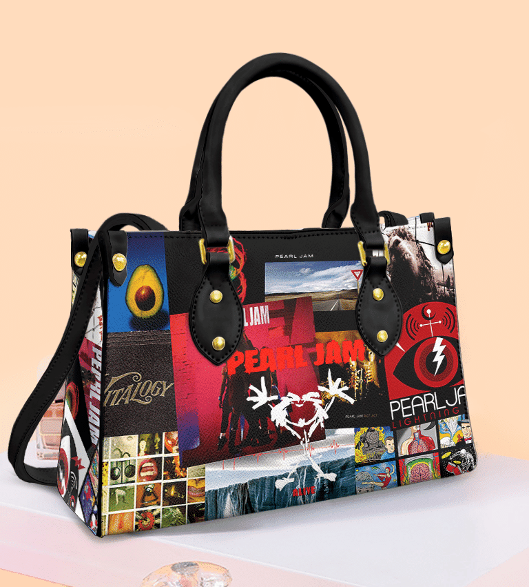 Pearl Jam Band Leather Handbag 1 Pearl Jam Band Leather Handbag