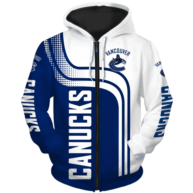 Vancouver Canucks Hoodie Zip Hoodie 3D 1 Vancouver Canucks Hoodie Zip Hoodie 3D