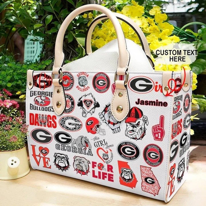 Georgia Bulldogs Leather Handbag 1 Georgia Bulldogs Leather Handbag