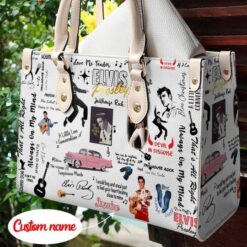 Elvis Presley 3v Leather Handbag