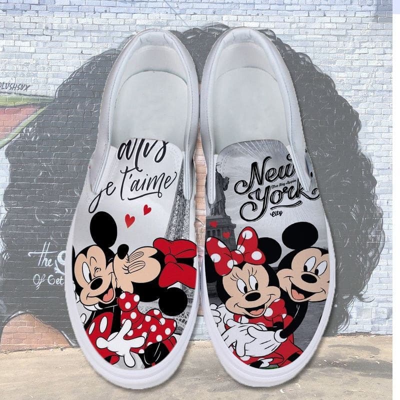 Mickey Mouse Disney Funny Slip On Shoes 1 Mickey Mouse Disney Funny Slip On Shoes